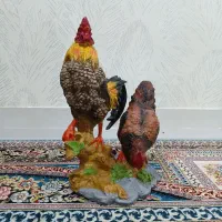 مجسمه ی قشنگ خروس و مرغ