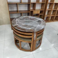 میز غذا خوری ۴ نفره کم جا گرد|میز و صندلی غذاخوری|یزد, |دیوار