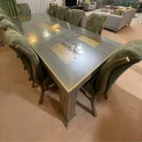 میز ناهار خوری ۱۰ نفره همراه با ۱۰ صندلی|میز و صندلی غذاخوری|قائم‌شهر, |دیوار