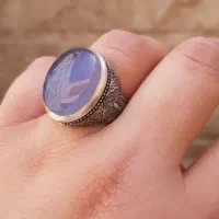 انگشتر عقیق یمنی کبود