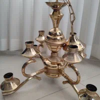 لوستر چهار شاخه کاملاً سالم|لوستر و چراغ آویز|قزوین, |دیوار