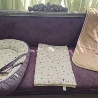 تشک گارد دار و پتوی گلبافت