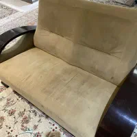 ست مبل چوبی کرم رنگ ۷ نفره