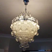 لوستر کریستالی توپی