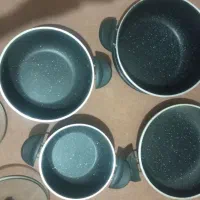 قابلمه تفلون همراه باسرویس کفگیرملاقه قاشق