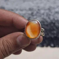 انگشتر عقیق یمن دو رنگ