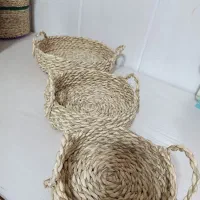 ست سه تیکه حصیری|صنایع دستی و سایر لوازم تزئینی|قم, چهل درخت|دیوار