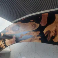 ساخت انواع میزهای رزین و مصنوعات چوبی رزین،فلز