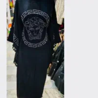 کفتان مدل ورساچه کاملا مشکی و نگینی
