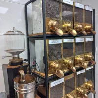 سیلوهای ام دی اف ۵۰ کیلویی و رومیزی ۵ کیلویی قهوه