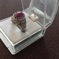 انگشتر یاقوت  نقره رکاب دست ساز ارجمند