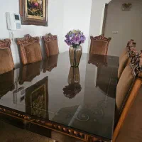 مبلمان نیمه استیل ۹نفره ناهارخوری ۸نفره|مبلمان خانگی و میز عسلی|شهریار, شهریار|دیوار