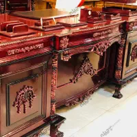 میز مدیریت اداری وزیری کلاسیک کتابخانه چوبی مبلمان|دفتر کار|تهران, فاطمی|دیوار