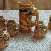 پارچه و لیوان دکوری قدیمی