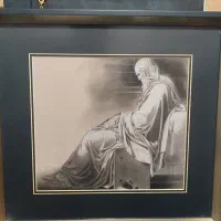 تابلو نقاشی میکس مدیا (زغال و پاستل گچی)
