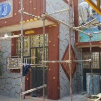 نمای سیمان رنگی