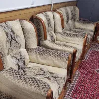 مبل نه نفر چوب مالزی در حد|مبلمان خانگی و میز عسلی|زرندیه, |دیوار