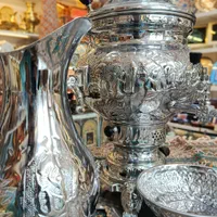 سماور برنجی گازی ۸لیتر سفید کروم شده ورق ضخیم|سماور، چای‌ساز، قهوه‌ساز|مشهد, چهارباغ|دیوار