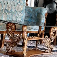 مبل سلطنتی 7 نفره چوب گردو|مبلمان خانگی و میز عسلی|زرقان, |دیوار