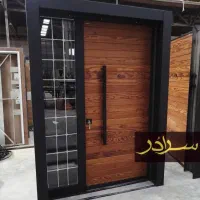 درب ضدسرقت  بلوط مدرن نمای کرتین وال کد B003
