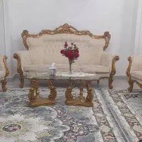 مبل تمام چوب منبت کاری شده ملایر|مبلمان خانگی و میز عسلی|رشت, نامجو|دیوار