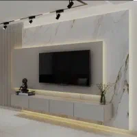 کاغذدیواری پوسترسهبعدی Tv wall رنگ آینه چمن