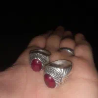 انگشتر نقره قدیمی ۹۲۵ یاقوت