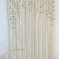 پرده مکرومه سفارشی|پرده، رانر، رومیزی|همدان, |دیوار