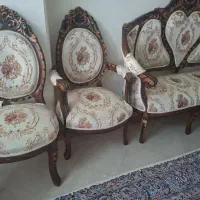 مبل استیل ۹نفره با جلو مبلی گرد و بیضی