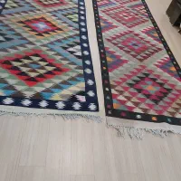 صندلی حلزونی چرمی گاوصندوق دوطبقه  کلیم دست باف|گلیم، جاجیم، گبه|قدس, شهر‌قدس|دیوار