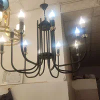 لوستر مدرن مشکی ال ده شاخه فقط ۳.۰۰۰.۰۰۰ت|لوستر و چراغ آویز|مشهد, چهارچشمه|دیوار