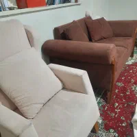 مبل کرم قهوه ای در حد نو تمیز|مبلمان خانگی و میز عسلی|شیراز, تندگویان|دیوار