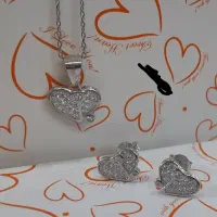 نیم ست نقره رادیم گوشواره