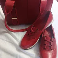 ست کیف و کفش چرم نگار  کاملاً نو