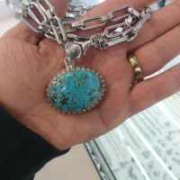 گردنبند نقره فیروزه قدیمی،انگشتر وان یکاد قدیمی|جواهرات|لواسان, |دیوار