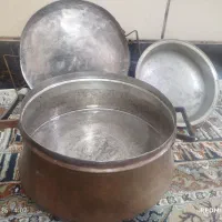 دیگ مسی با ماهیتابه سالم