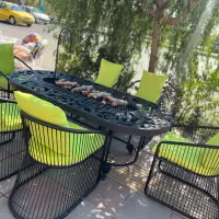 میز آتشدان بیضی Cnc پایه چدن /صندلی آماتیس|مبلمان خانگی و میز عسلی|تهران, بازار|دیوار