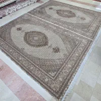 فرش تبریز/جفت ۶ متری/ماهی افسری/کرم‌قهوه‌ای