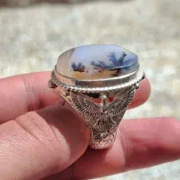 انگشتر نقره کلکسیونی فرهور،با شجر قائن