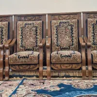 مبل قالی چوب گردو