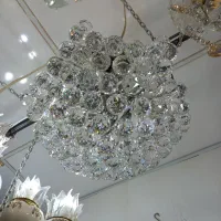لوستر شمشی برنجی کروم باگوی کریستال|لوستر و چراغ آویز|تهران, ائمه اطهار|دیوار