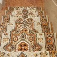 فرش راه پله و دو مدل پرده