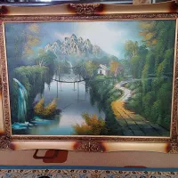 تابلو رنگ روغن با قاب سلطنتی