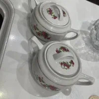 دو عدد قندان گل سرخ
