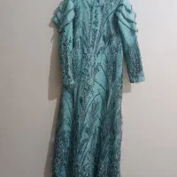 پیراهن مجلسی فول کارشده با منجوق و ملیله