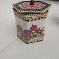 قوطی  پته کرمانی دست دوز و تازه دوز|صنایع دستی و سایر لوازم تزئینی|رفسنجان, |دیوار