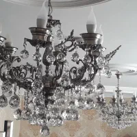 دو عدد لوستر برنز سیاه قلم ترک