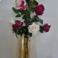 گل و گلدان شیشه ای|گل مصنوعی|رشت, دیانتی|دیوار