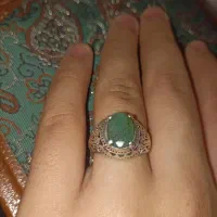 انگشتر نقره زمرد اصل معدنی