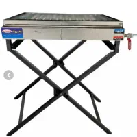 منقل گازی پایه دار ده چدنه ده سیخه۴۰*۷۰ در حد نو